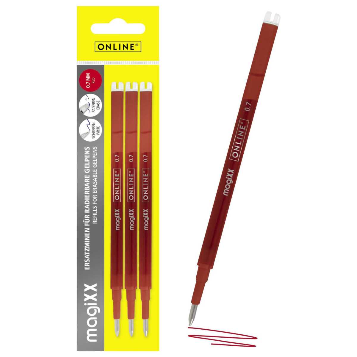 ONLINE Ersatzmine für magiXX Fun 0,7mm rot 3 Stück