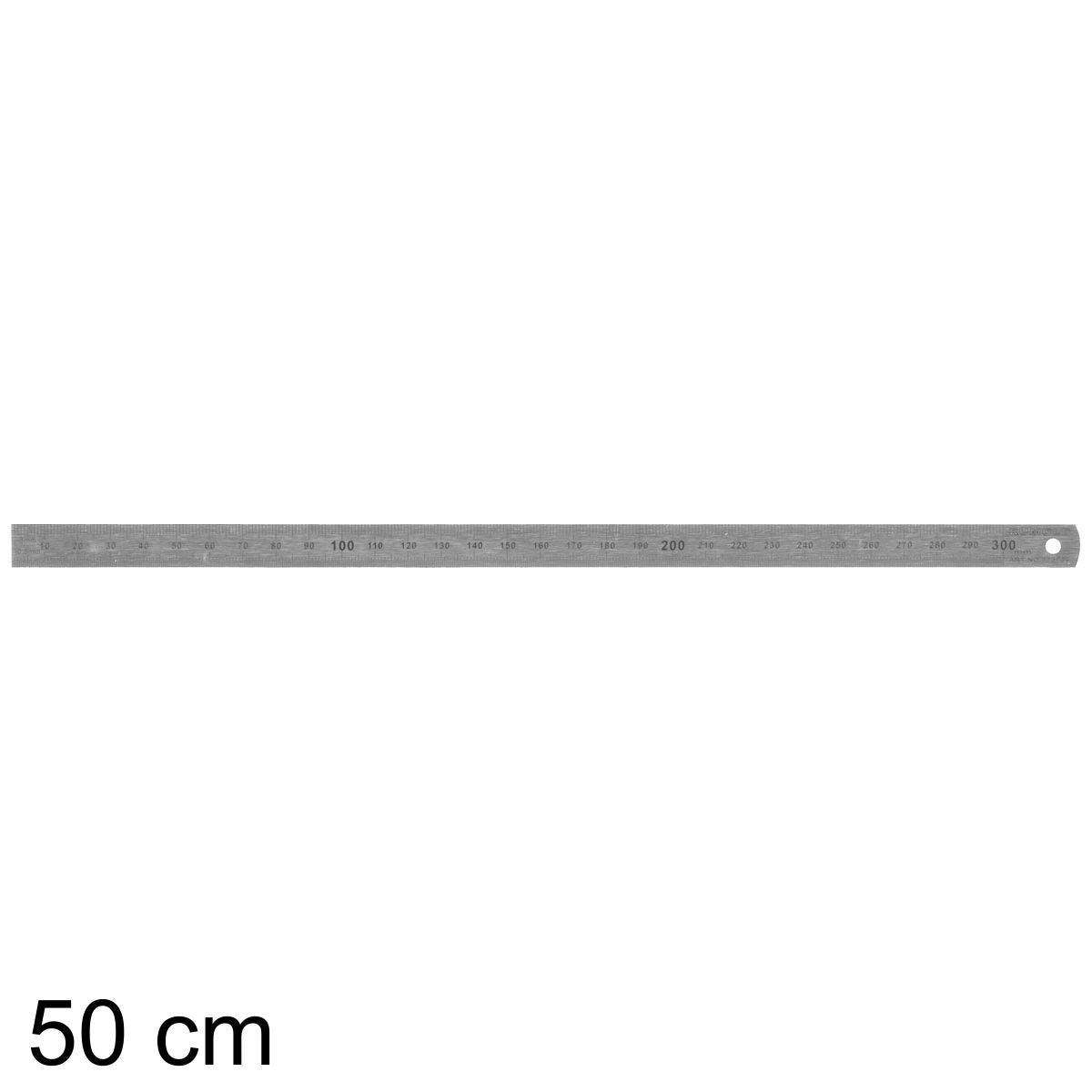 RUMOLD Edelstahl-Lineal 323705 50cm 1mm und 1/2mm Teilung