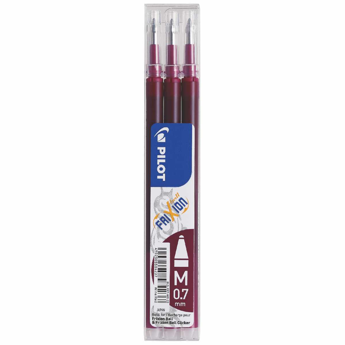 PILOT FriXion Ball Ersatzmine 0,7mm dunkelrot 3 Stück