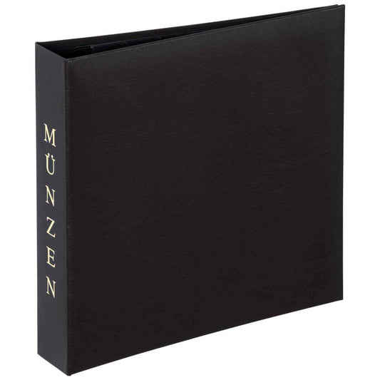 PAGNA Münzalbum 30220 4-Ring 25x25cm schwarz mit Goldprägung