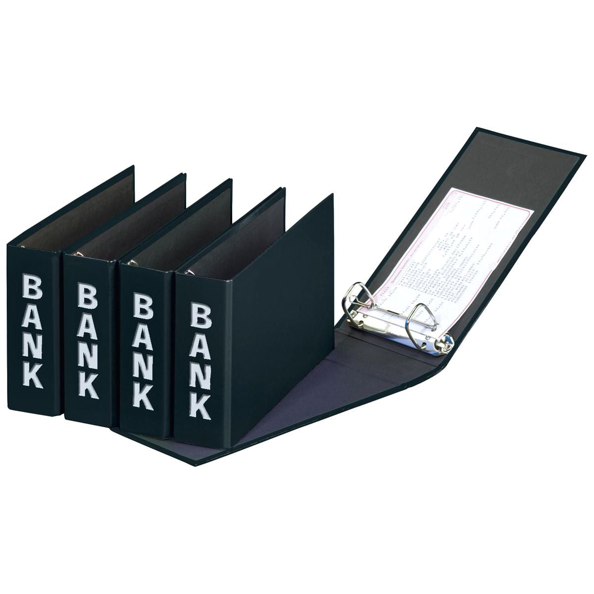 PAGNA Bankordner 40801 25x14cm schwarz mit Rückenprägung -BANK-