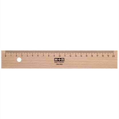 M+R Holzlineal 20cm Buche mit Stahleinlage
