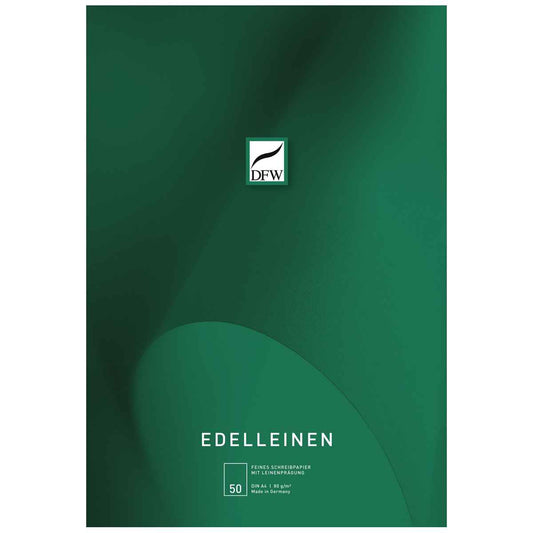 DFW Briefblock Edelleinen A4 50 Blatt 80g mit Leinenprägung