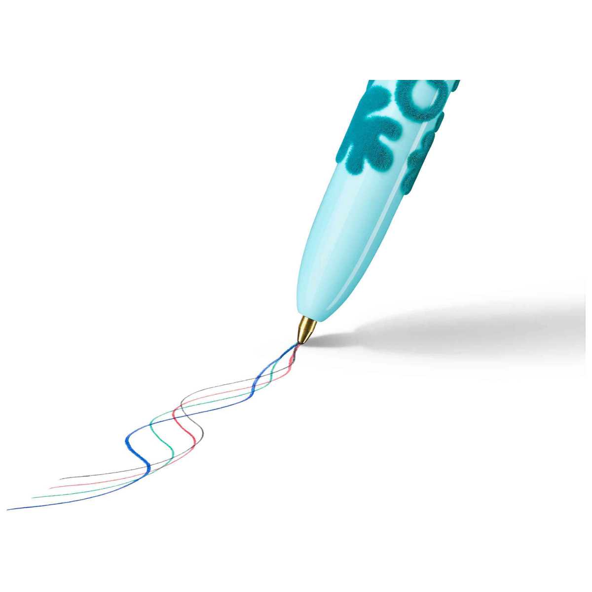 BIC 4-Farb-Kugelschreiber Velours gelb / orange