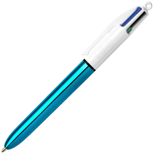 BIC 4-Farb-Kugelschreiber 4Colours -Shine- blau