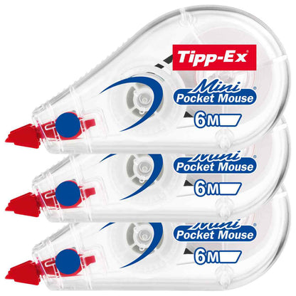 TIPP-EX Mini Pocket Mouse 5mm x 6m transparent 2 + 1 im SPARPACK