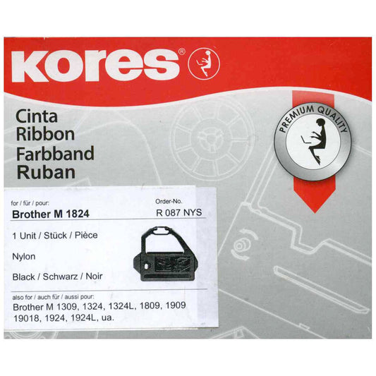 KORES Farbband für Brother M1824 R087 NYS schwarz