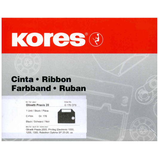 KORES Farbband Gr. 176C schwarz Olivetti Praxis 20