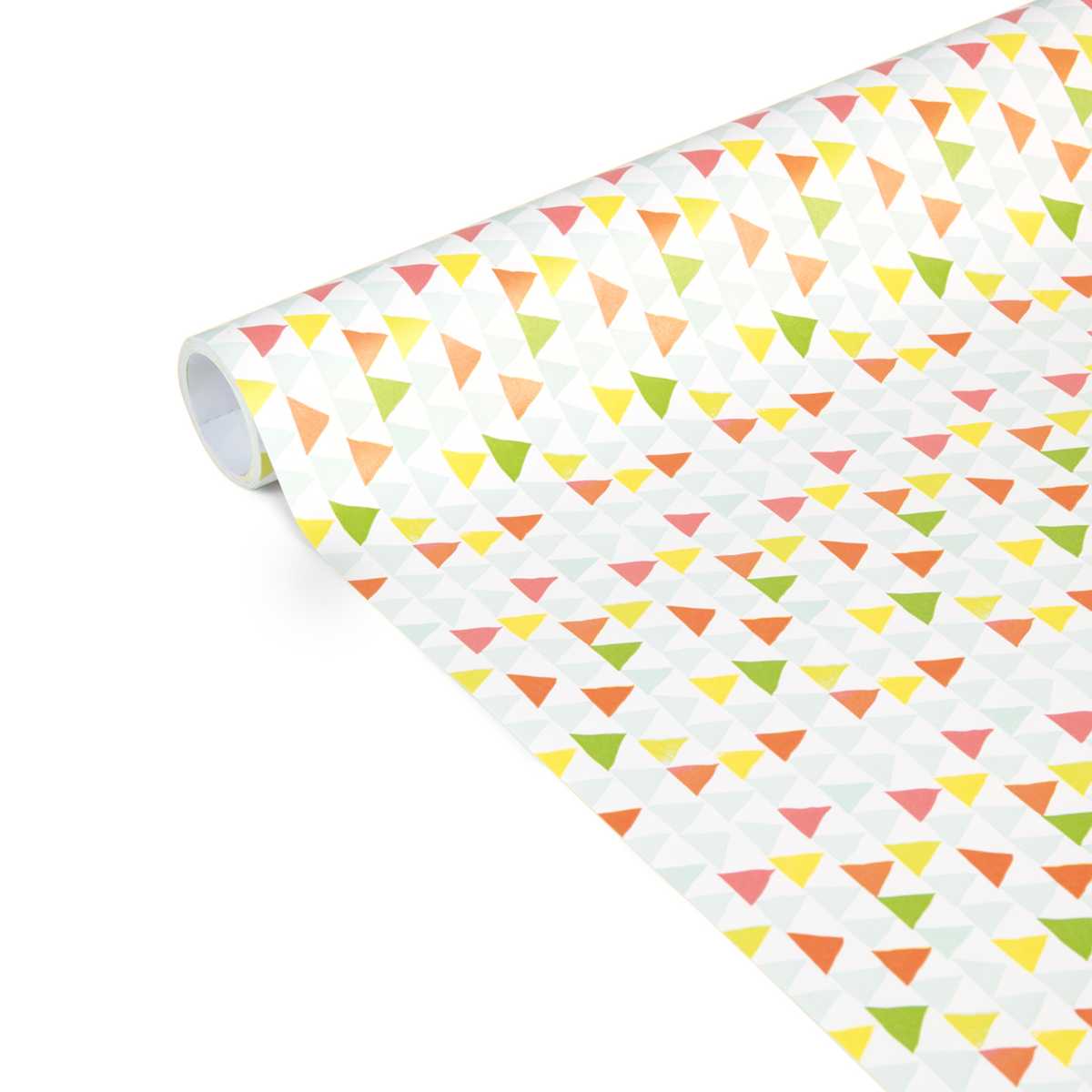 CLAIREFONTAINE Geschenkpapier Tiny Dreiecke rosa 0,35 x 5m