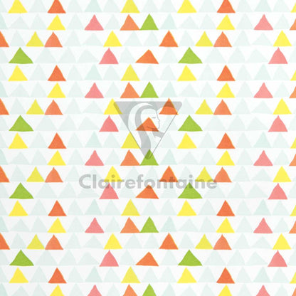 CLAIREFONTAINE Geschenkpapier Tiny Dreiecke rosa 0,35 x 5m