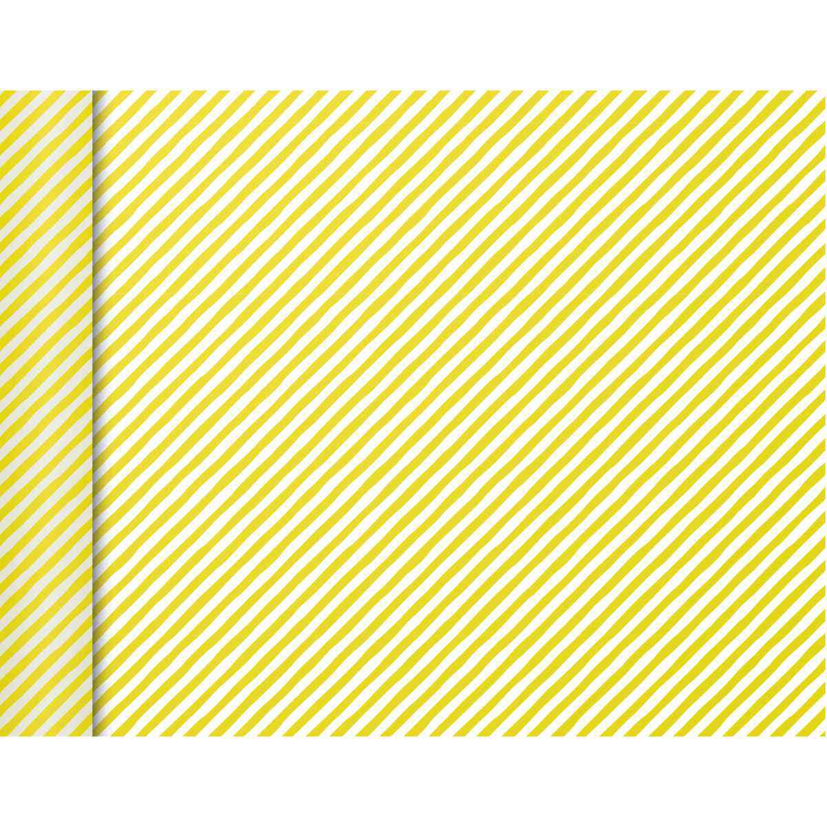 CLAIREFONTAINE Geschenkpapier Tiny Rolls Streifen gelb 0,35 x 5m