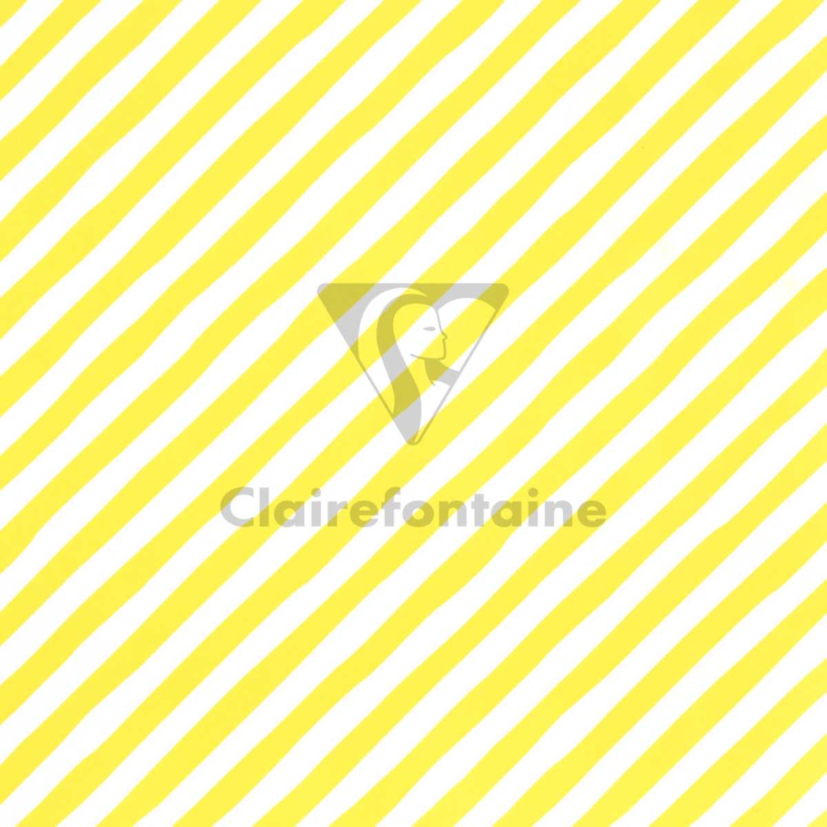 CLAIREFONTAINE Geschenkpapier Tiny Rolls Streifen gelb 0,35 x 5m