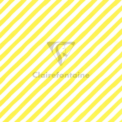 CLAIREFONTAINE Geschenkpapier Tiny Rolls Streifen gelb 0,35 x 5m