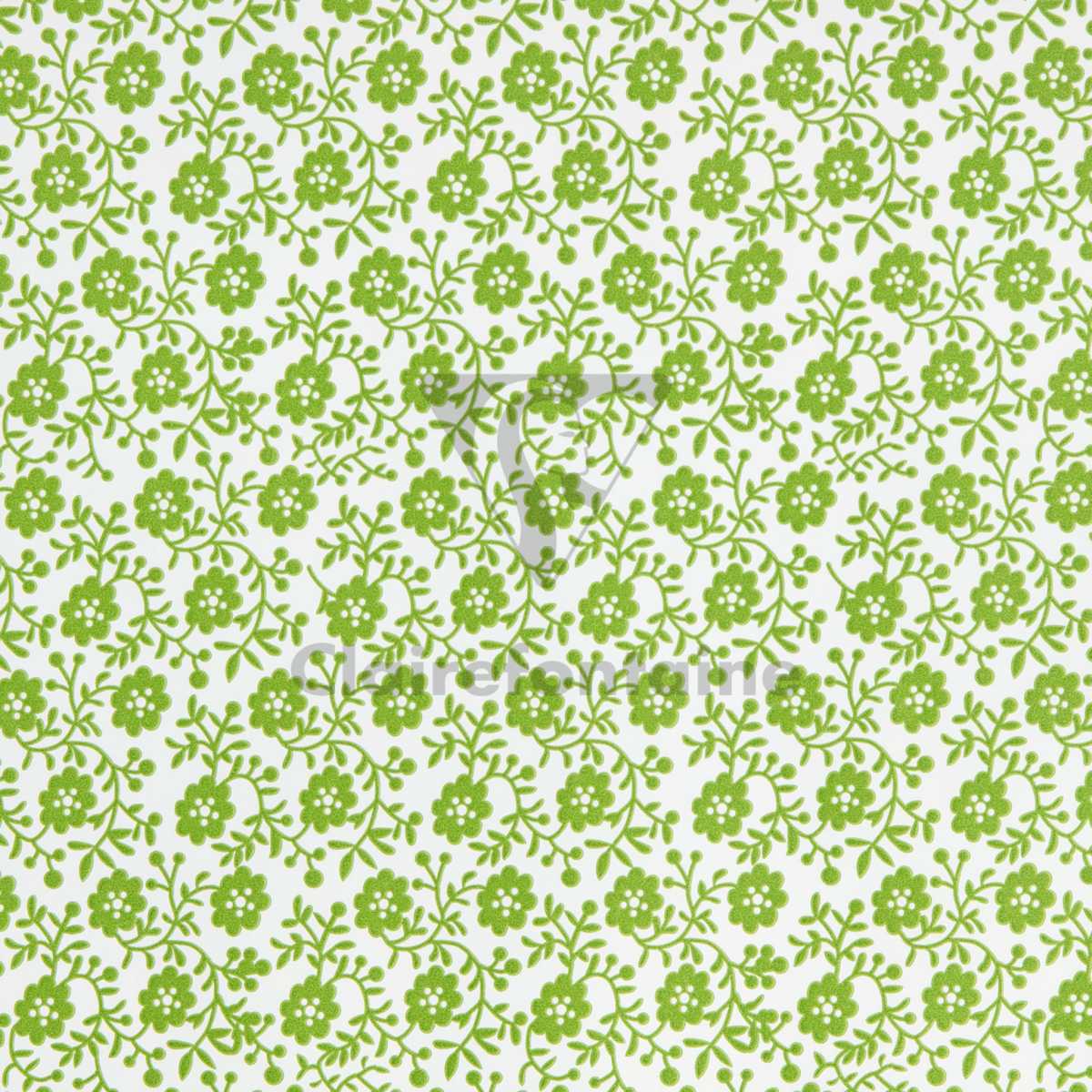 CLAIREFONTAINE Geschenkpapier Tiny Blumen grün 0,35 x 5m