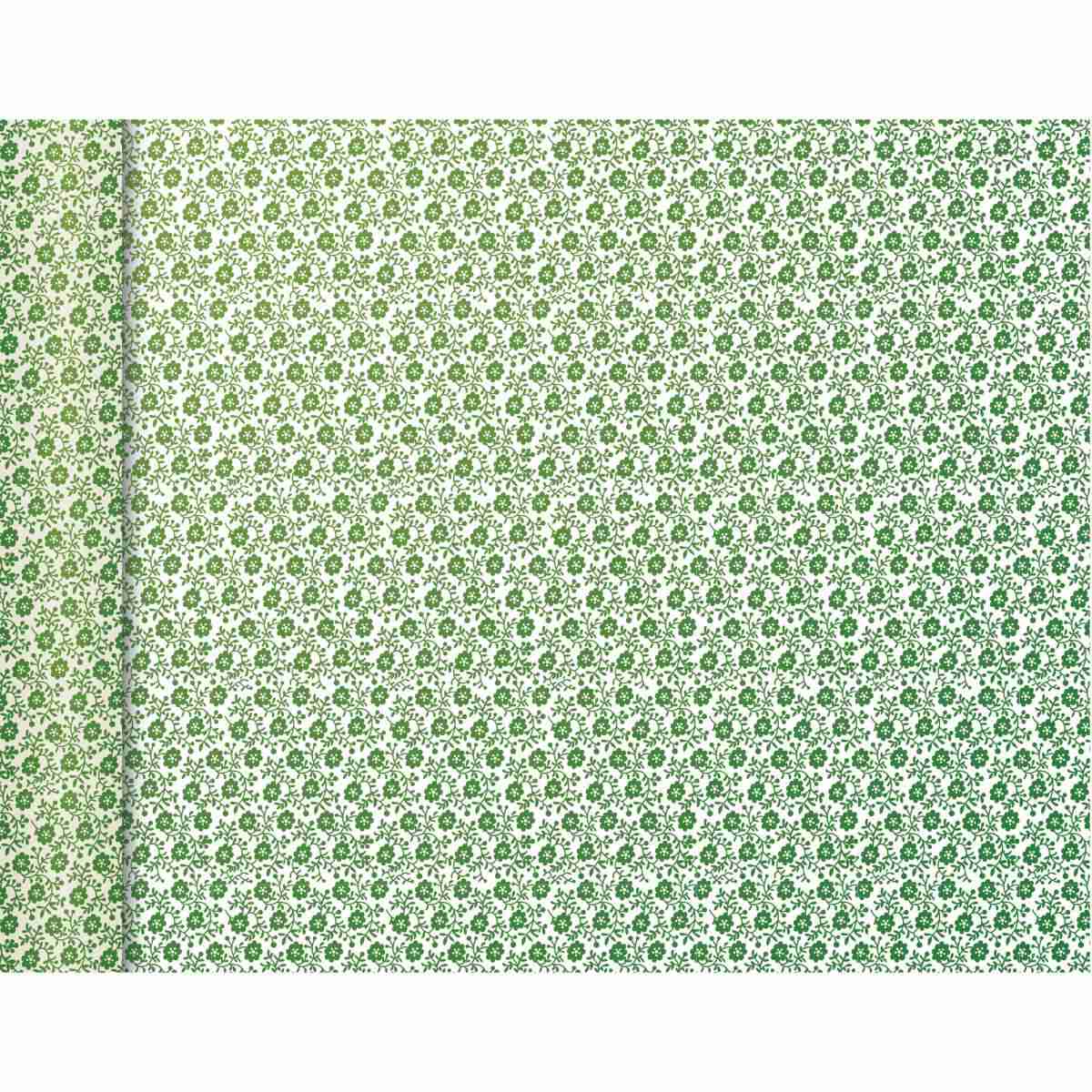 CLAIREFONTAINE Geschenkpapier Tiny Blumen grün 0,35 x 5m