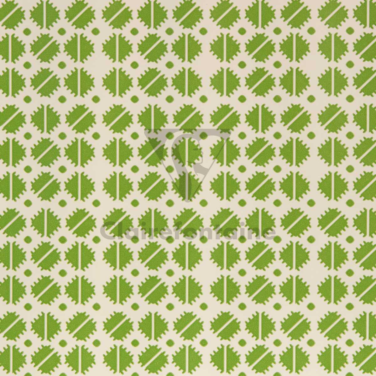 CLAIREFONTAINE Geschenkpapier Tiny Quadrate grün 0,35 x 5m