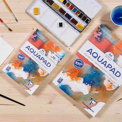 CLAIREFONTAINE Aquarellblock JUMBO Aquapad A6 300g mittel 50 Blatt