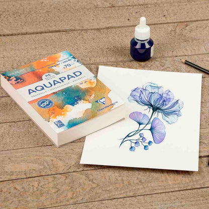 CLAIREFONTAINE Aquarellblock JUMBO Aquapad A6 300g mittel 50 Blatt
