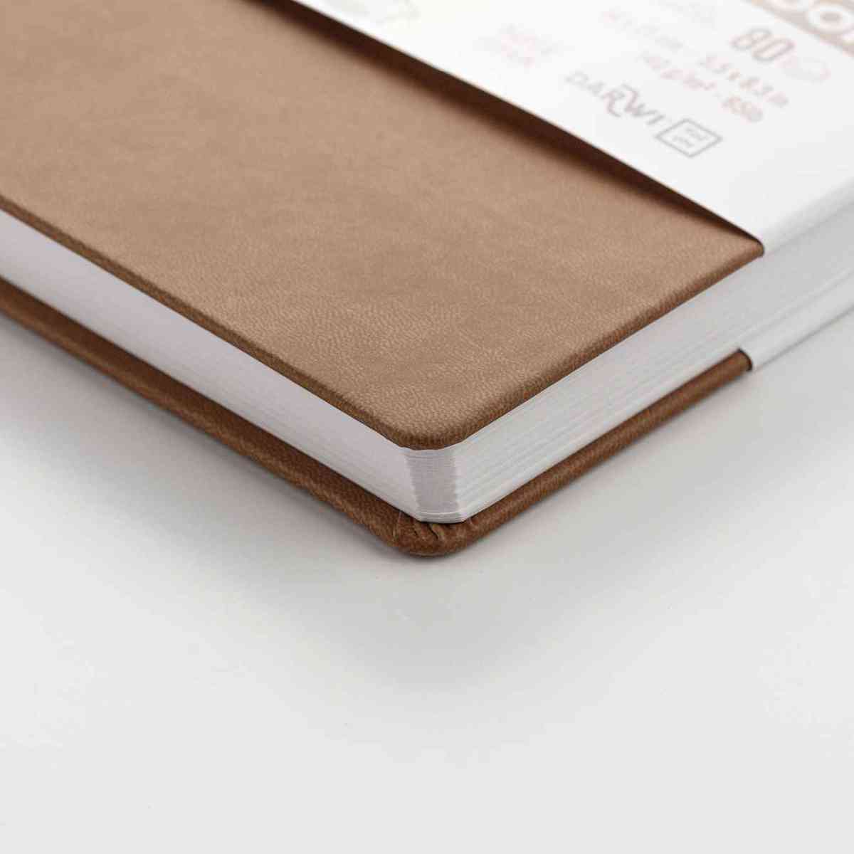 DARWI Skizzenbuch mit Gummizug A6 80 Blatt 140g terrakotta