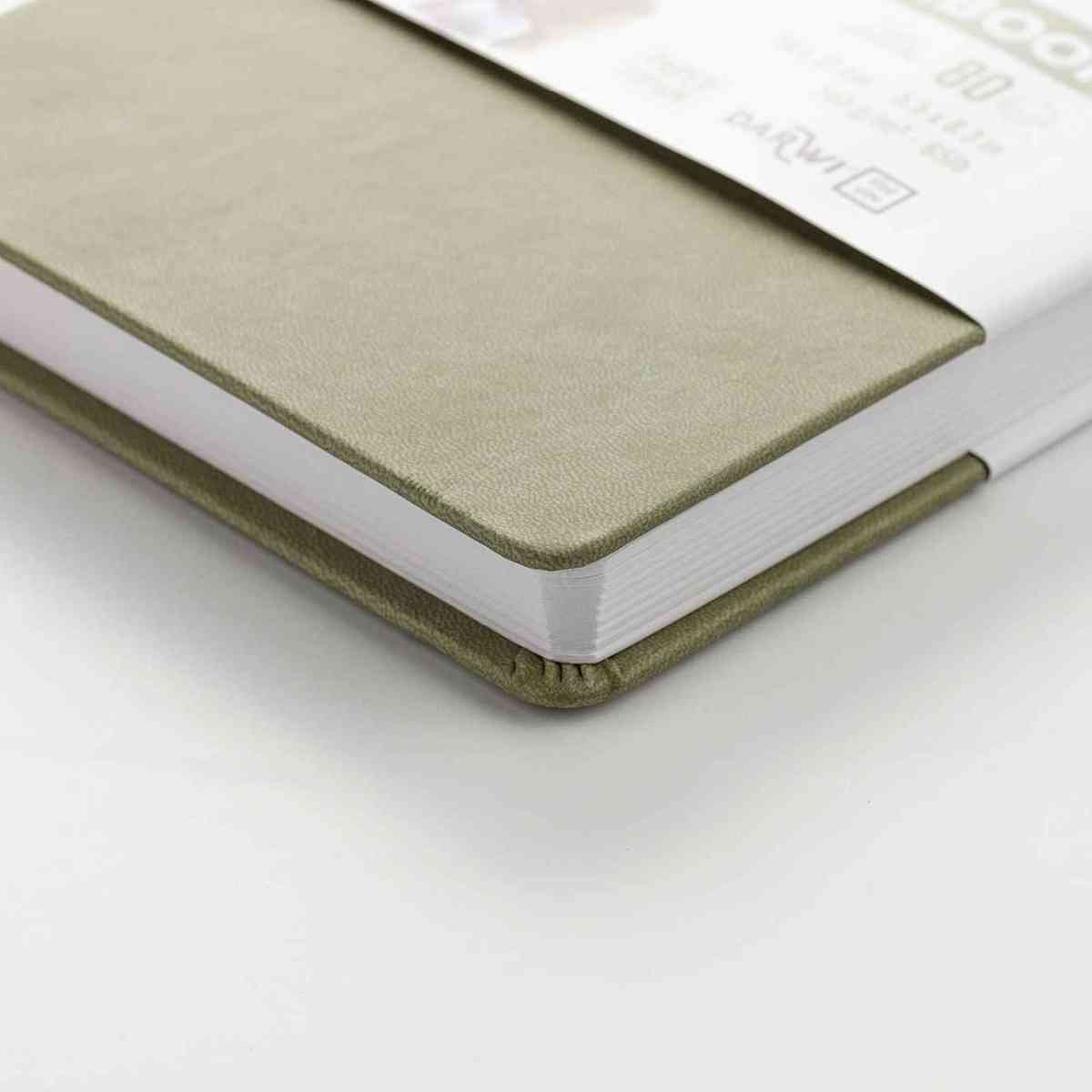 DARWI Skizzenbuch mit Gummizug A4 80 Blatt 140g khaki