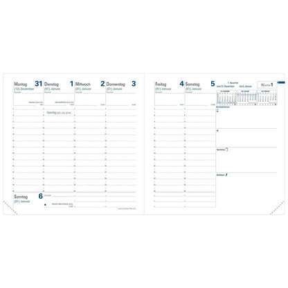 QUO VADIS Buchkalender 2027 EXECUTIF VZ rot 14004Q 16x16cm