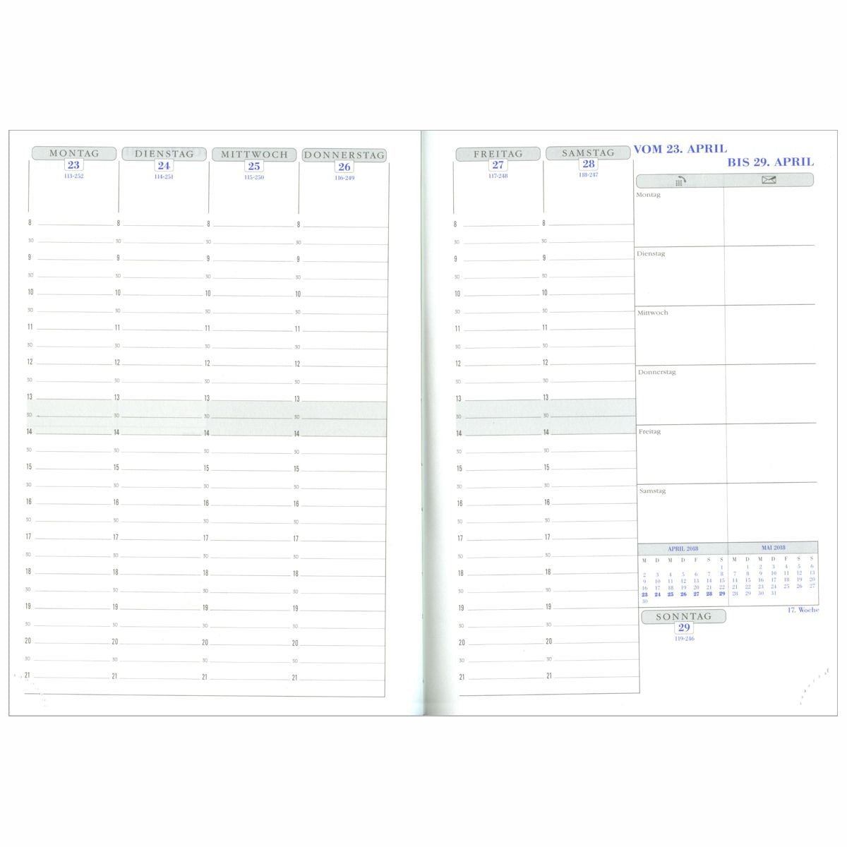 QUO VADIS Buchkalender Einlage 20852B VISUEL A5 15x21cm 2027