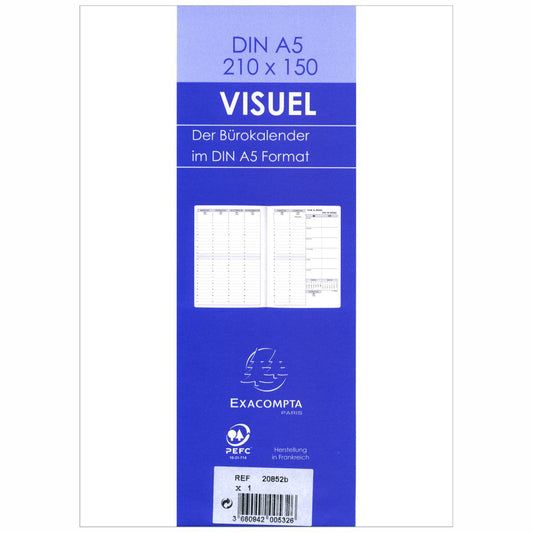 QUO VADIS Buchkalender Einlage 20852B VISUEL A5 15x21cm 2027