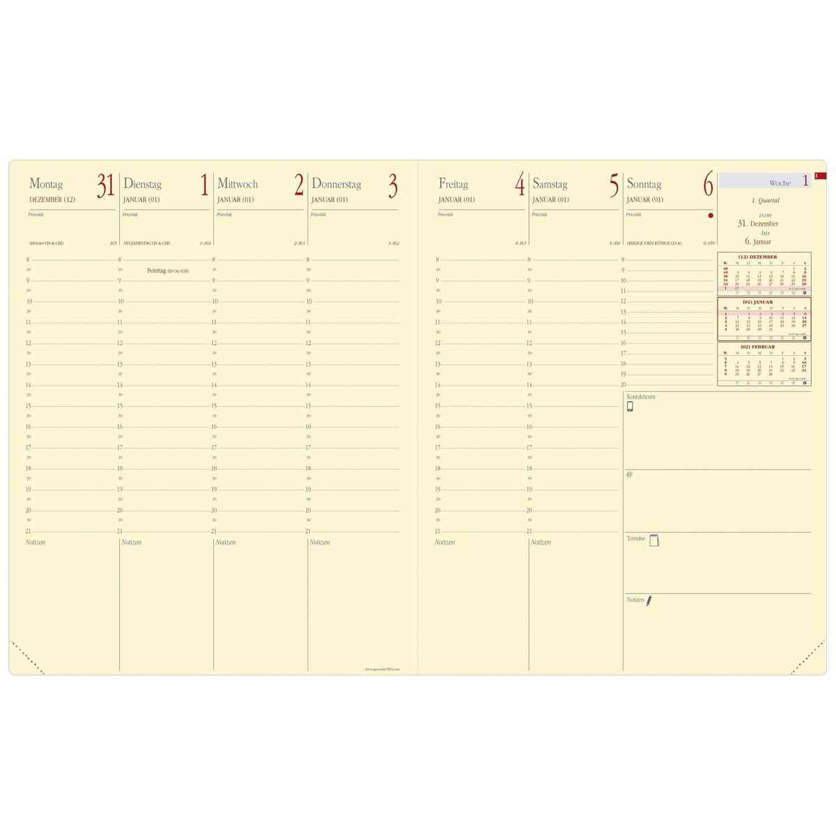 QUO VADIS Buchkalender Einlage 287003Q PRE Prestige 21x27cm 2027