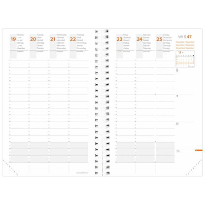 QUO VADIS Spiralkalender 2027 Time & LIFE Pocket A6 10x15cm 1Woche = 1 Seite