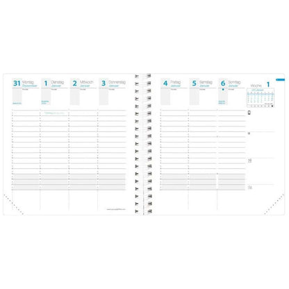 QUO VADIS Buchkalender 2027 Time&Life Medium 16x16cm