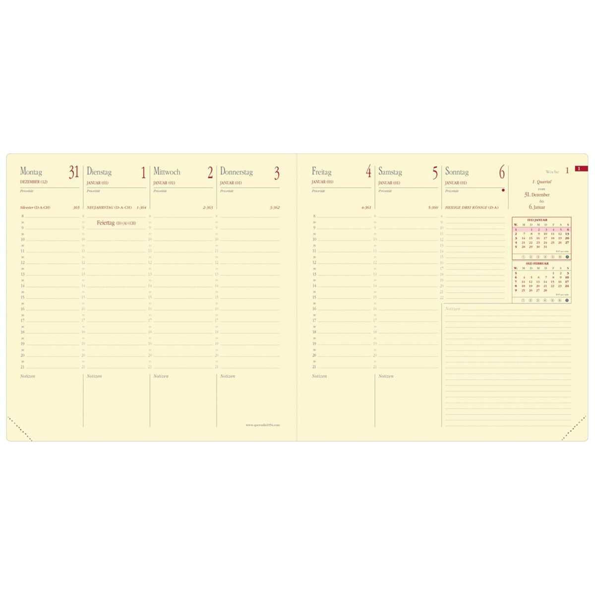 QUO VADIS Buchkalender 905401Q EXECUTIF Prestige 16x16cm 2027
