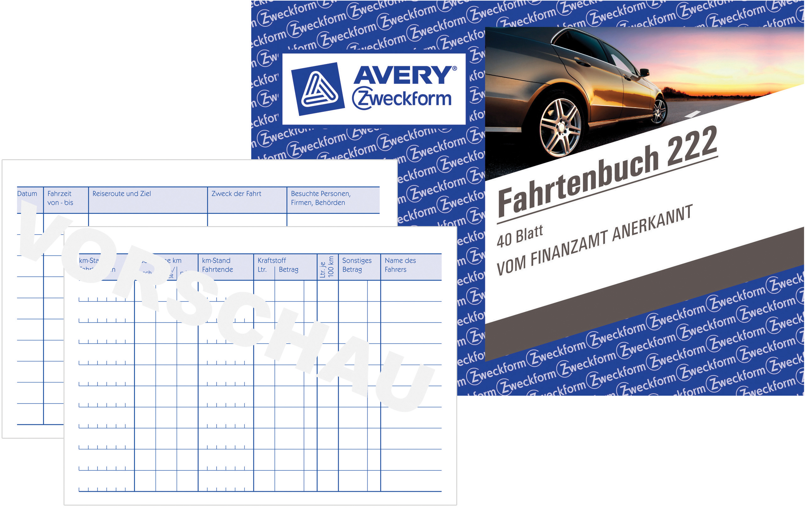 Avery Zweckform Fahrtenbuch 222 A6 40 Blatt Ebay Regelmäßig wiederkehrende ziele, wie zum beispiel kunden o. ebay