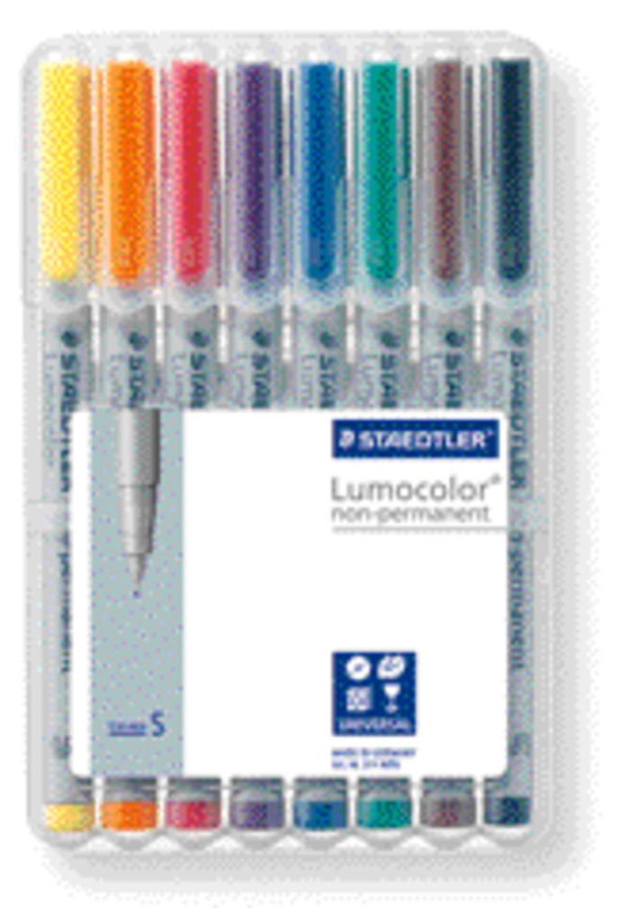 STAEDTLER Folienstift Lumocolor S F M im Etui permanent non-permanent [Etui wähl