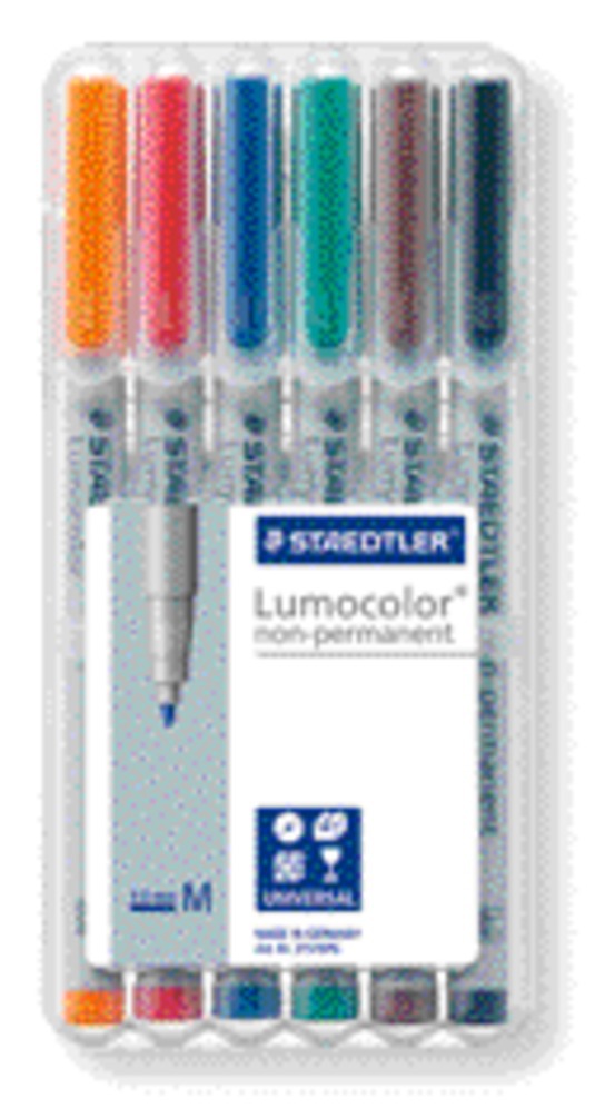 STAEDTLER Folienstift Lumocolor S F M im Etui permanent non-permanent [Etui wähl - Bild 5 von 6