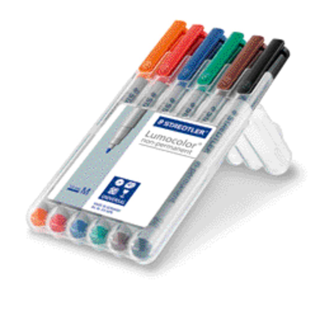 STAEDTLER Folienstift Lumocolor S F M im Etui permanent non-permanent [Etui wähl - Bild 6 von 6