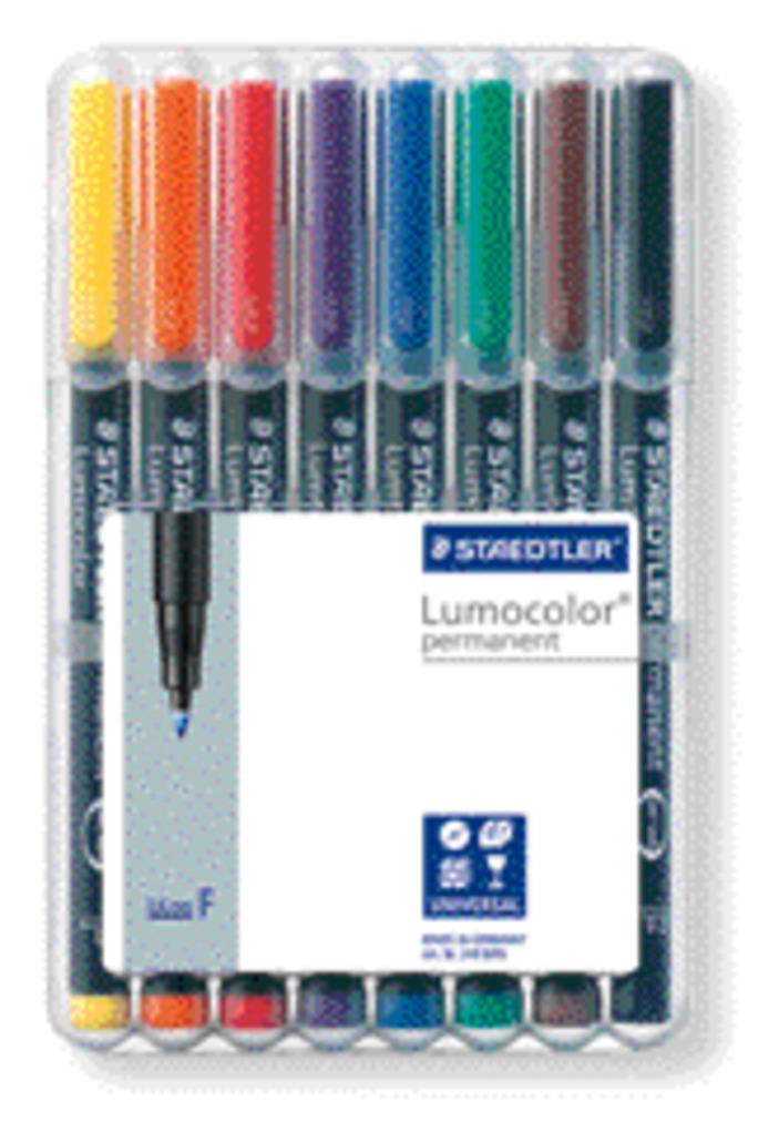 STAEDTLER Folienstift Lumocolor S F M im Etui permanent non-permanent [Etui wähl