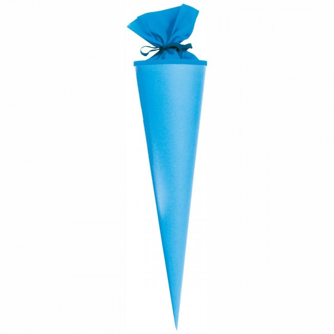 Rohling Wellpappe 33 / 42 / 70 cm Schultüte hellblau / blau mit / ohne K 