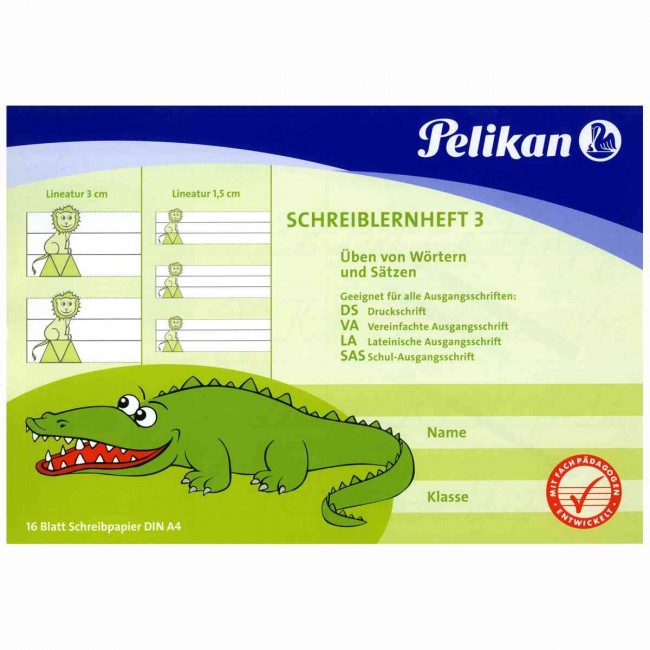 Pelikan Schreiblernheft Slh 3 A4 16 Blatt