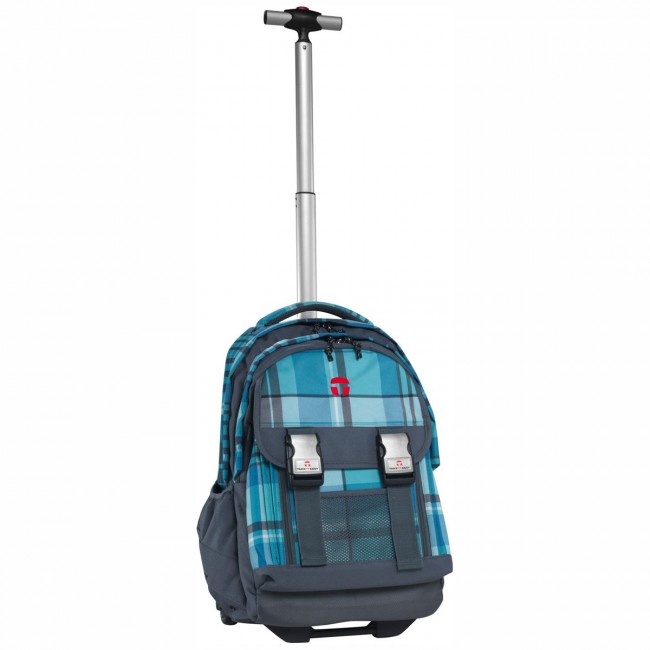 Take It Easy Schulrucksack Trolley Madrid Atlantic Blau Grau