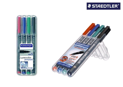 STAEDTLER Folienstift Lumocolor S F M im Etui permanent non-permanent [Etui wähl