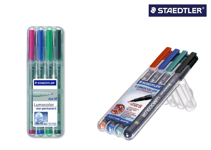 STAEDTLER Folienstift Lumocolor S F M im Etui permanent non-permanent [Etui wähl