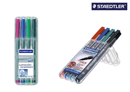 STAEDTLER Folienstift Lumocolor S F M im Etui permanent non-permanent [Etui wähl