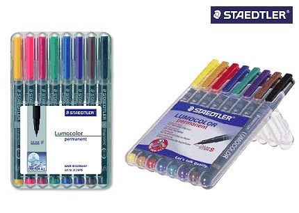 STAEDTLER Folienstift Lumocolor S F M im Etui permanent non-permanent [Etui wähl